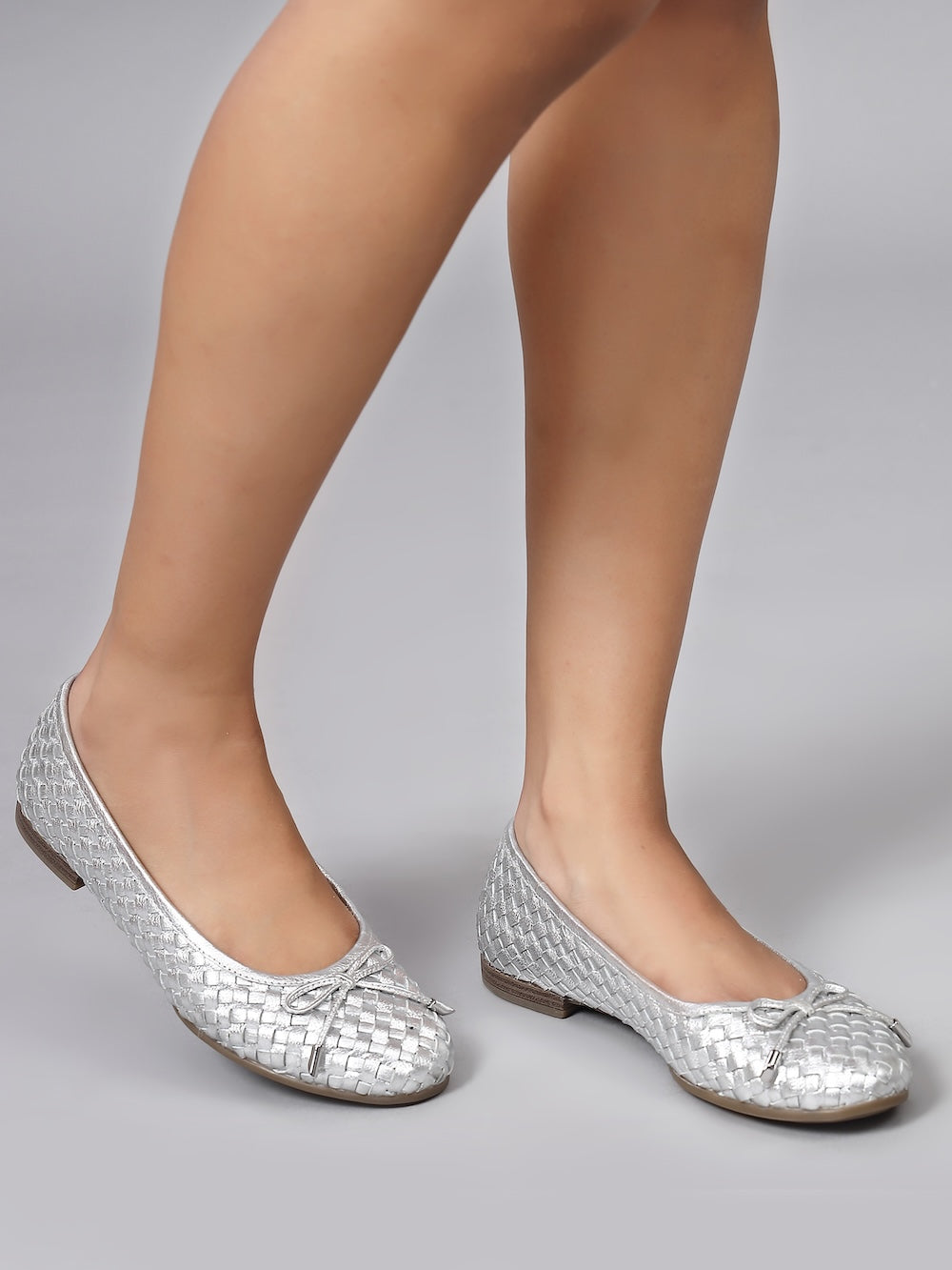 Florence Silver Leather Bellerina