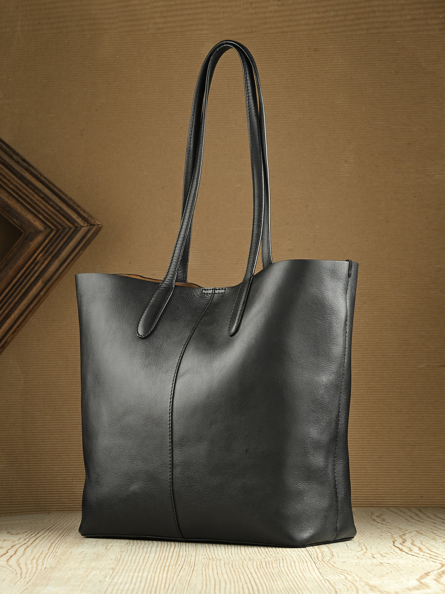 Eternal Noir Black Leather Tote