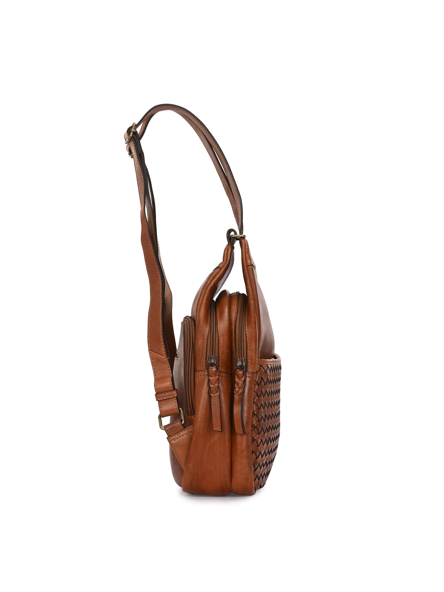 Ambra Caramel Tan Leather Back Pack