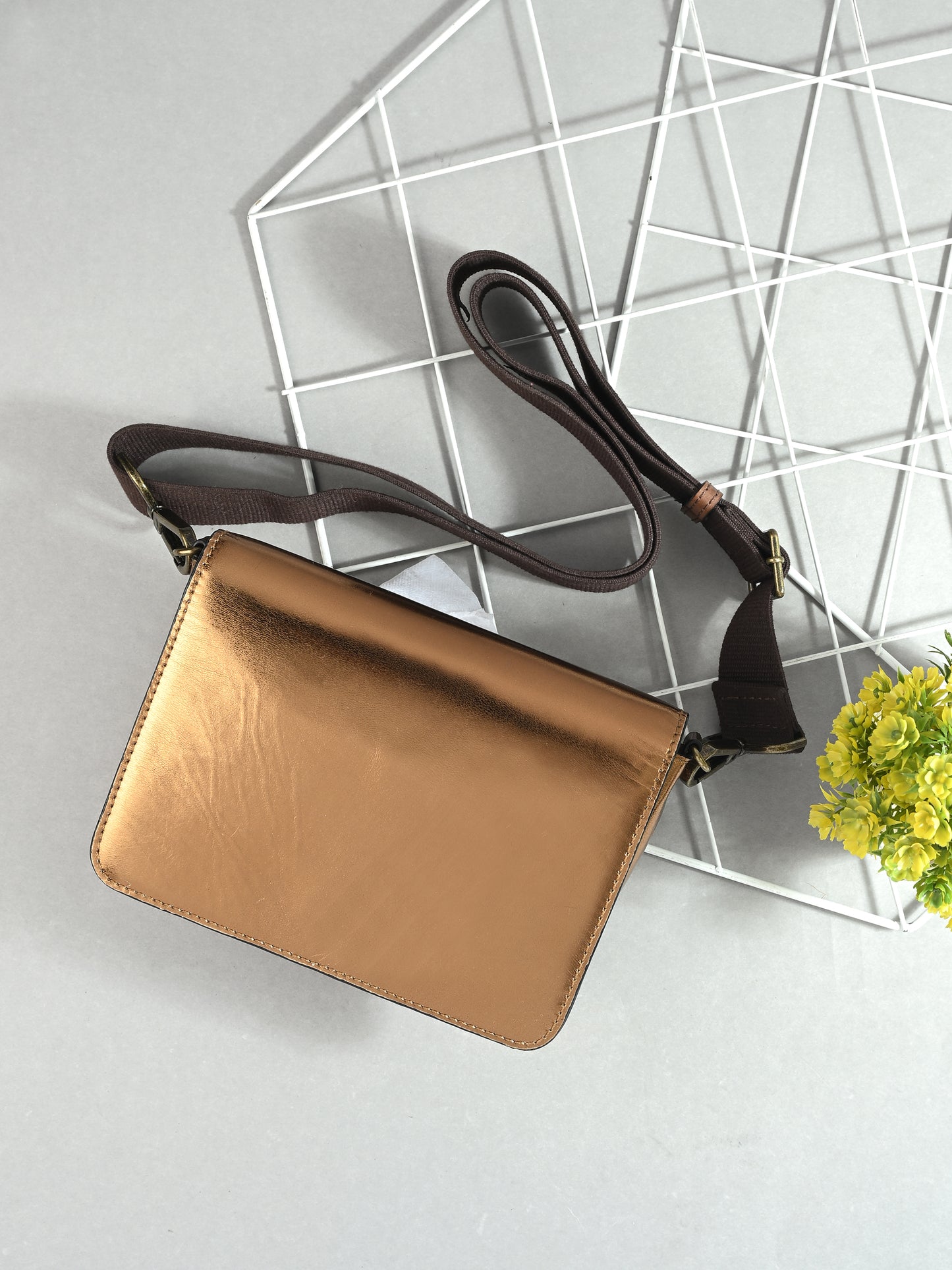 Aura Glow Leather Sling Bag