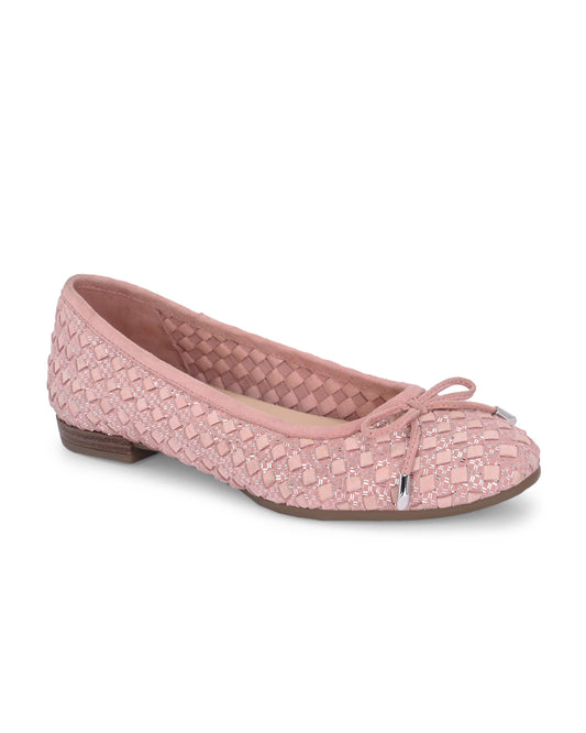 Florence Pink Leather Bellerina