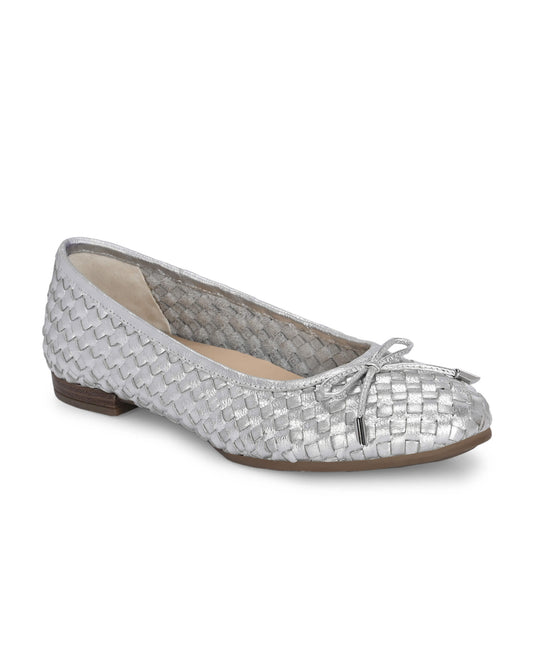 Florence Silver Leather Bellerina