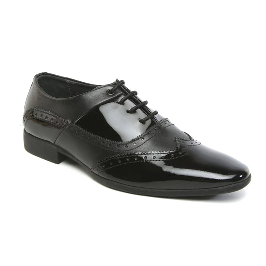 Shine On With Lace up Black Patent Shoe