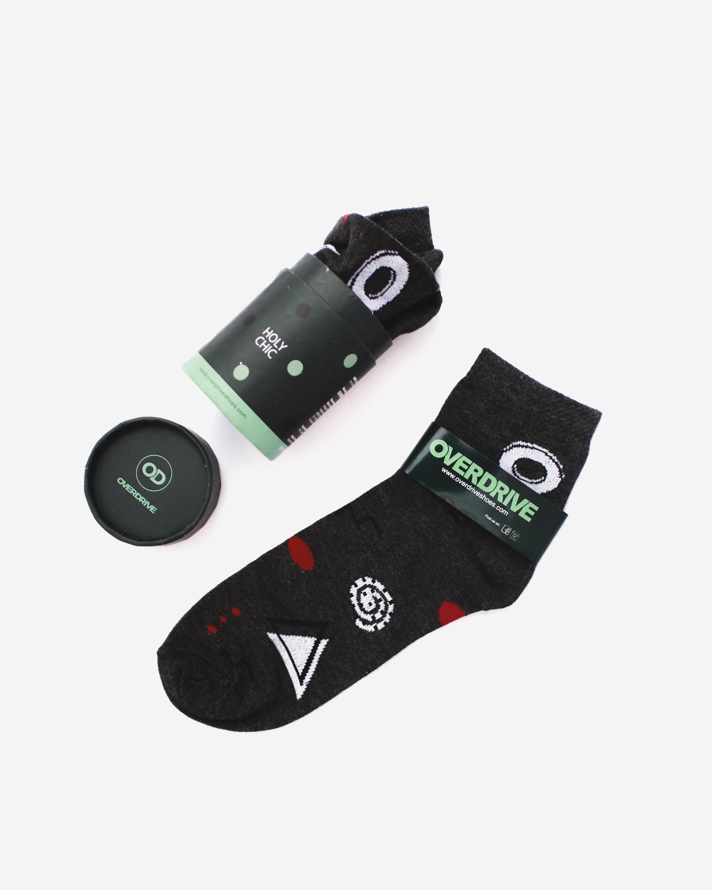 Men's Charcoal Vibe-Tribe Cotton Socks