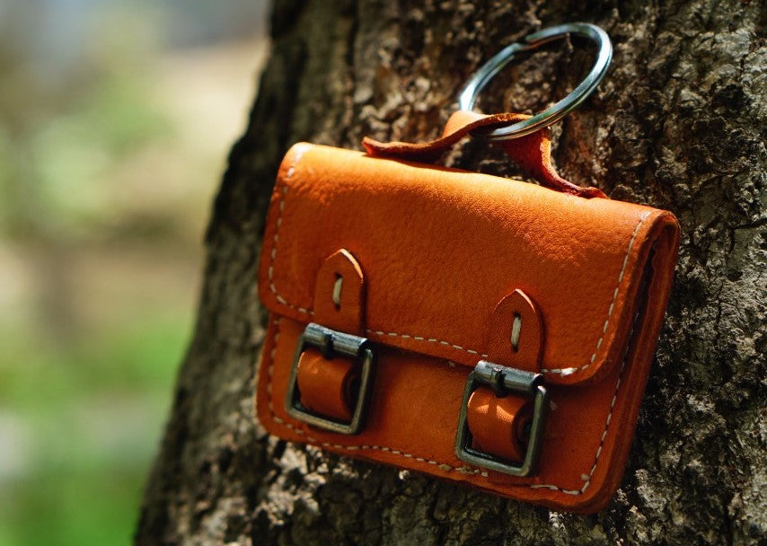 Bag Style Leather Key Rings