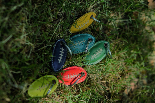 Rugby Style Leather Key Rings