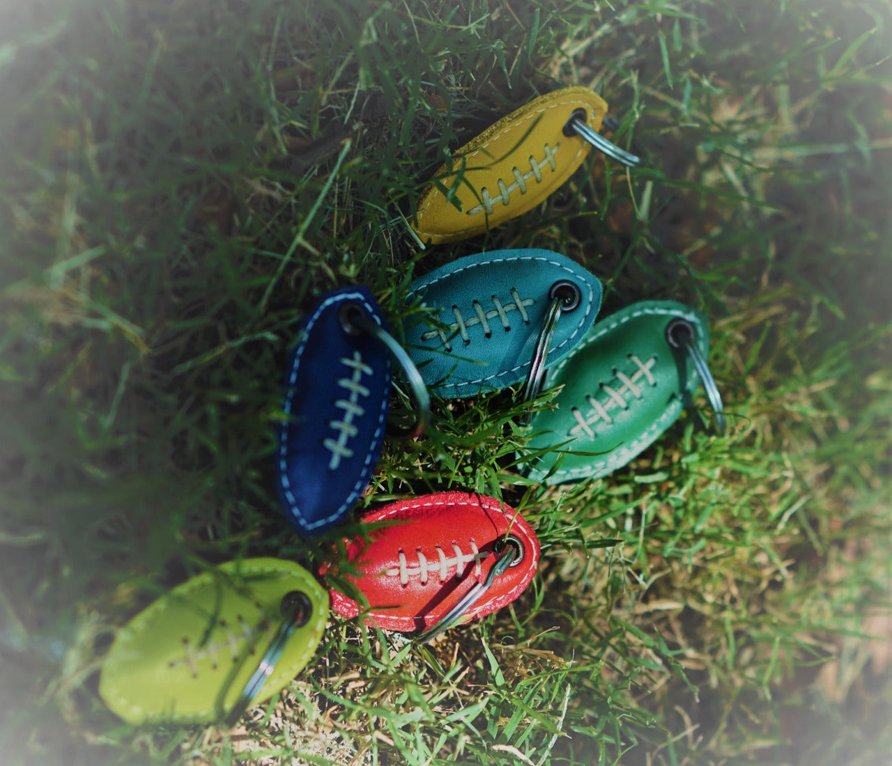 Rugby Style Leather Key Rings