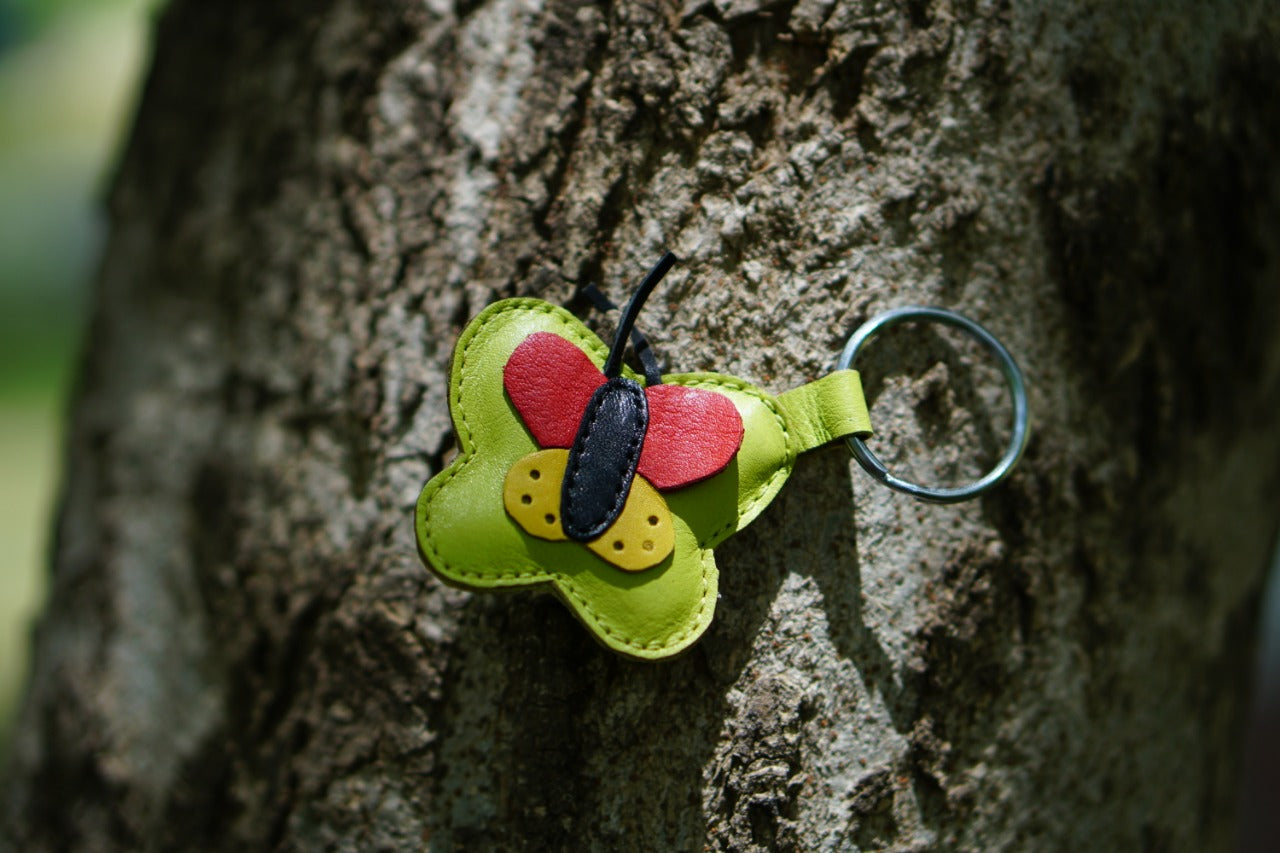 Butterfly Leather Key Rings