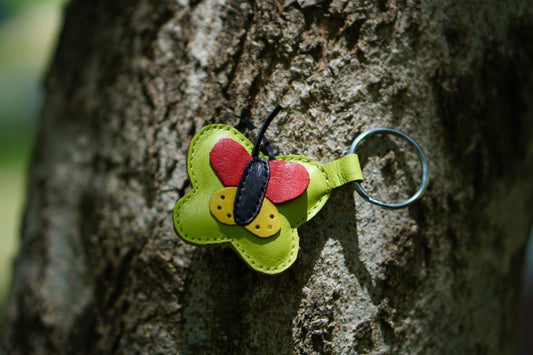 Butterfly Leather Key Rings