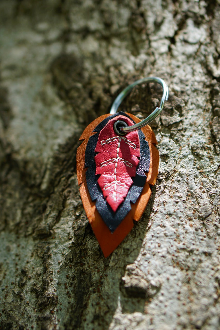 Leaf me Alone Leather Key Rings